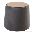 Modern functional round fabric ottoman storage kid stool